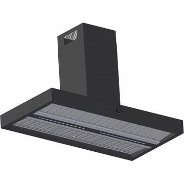 Airforce Vis Boxy Island AN/A/120 Απορροφητήρας Καμινάδα 120cm Μαύρος